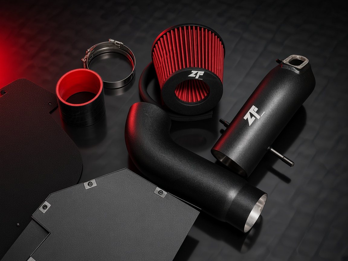 ZF Performance air intake kit — filter, intake pipe, heat shield and couplers