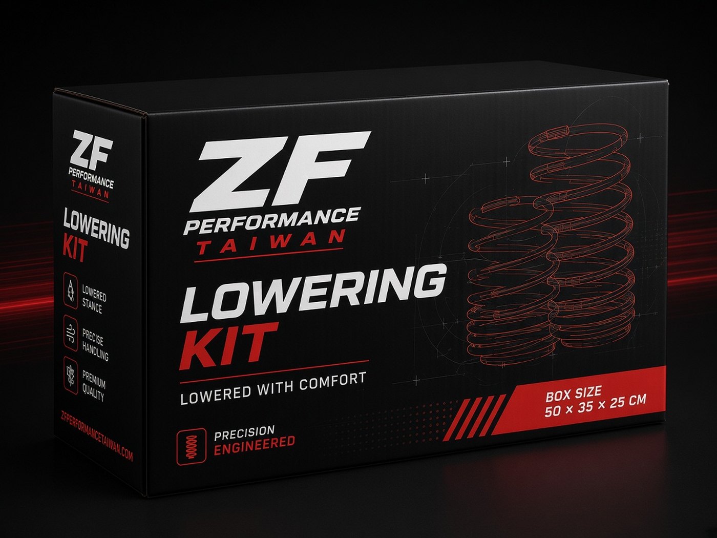 ZF Performance Taiwan Lowering Kit retail box